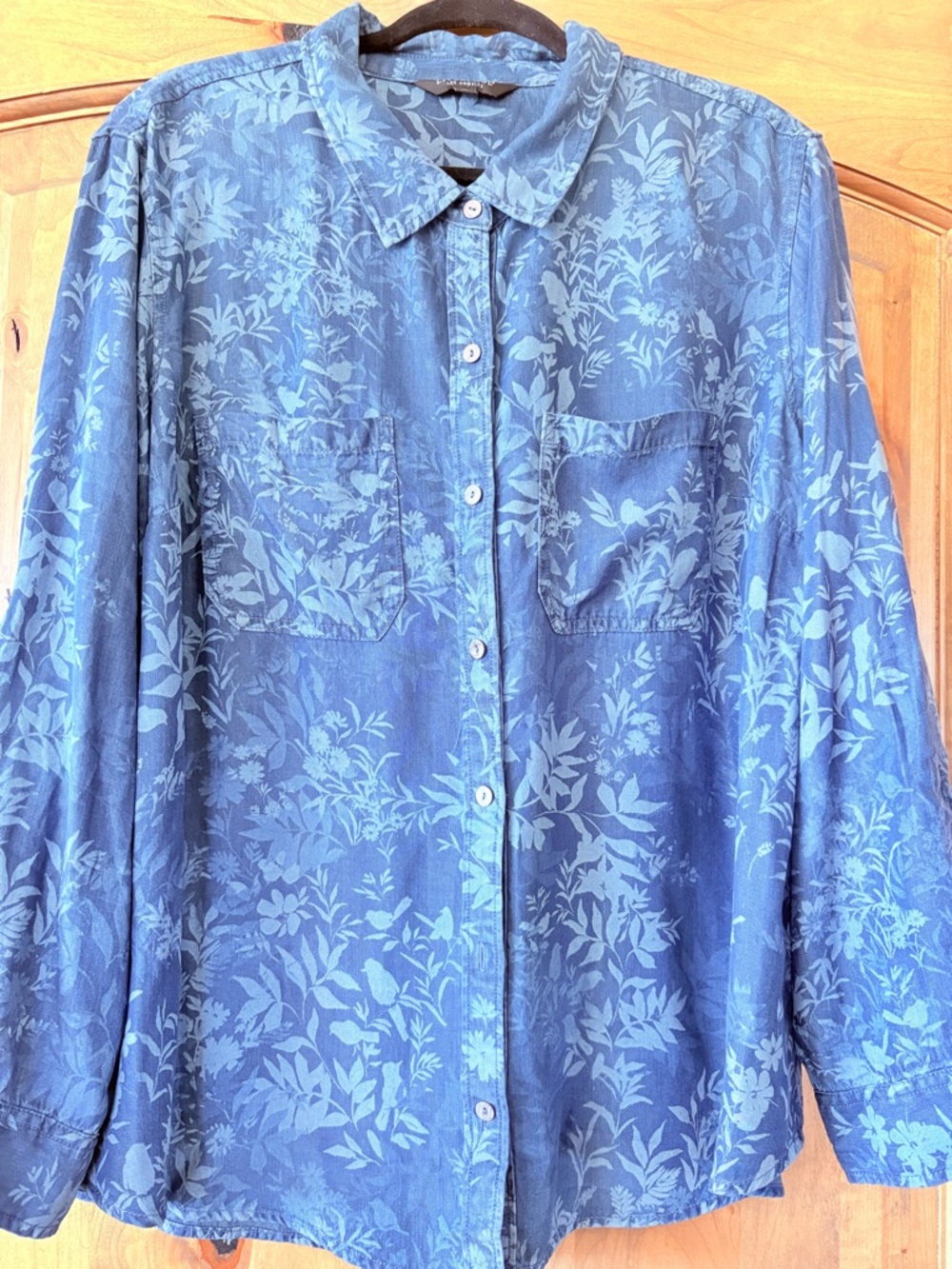 Liverpool Blue Floral Lightweight Shirt Jacket